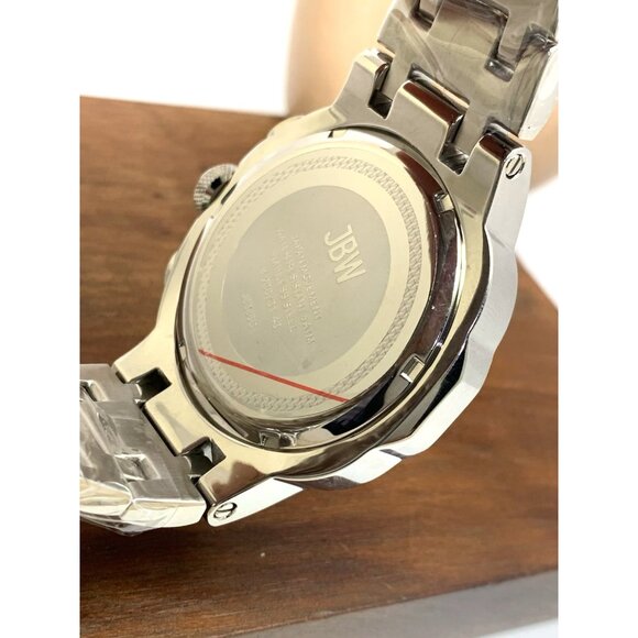 JBW Men's Watch J6380D Heist Diamond Quartz Silver Dial Stainless Steel 45mm - Picture 7 of 15